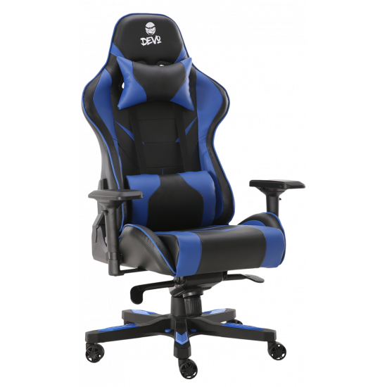 Devo Gaming Chair - Fliktik Carbon Fiber Blue Devo Gaming Chair - Fliktik Carbon Fiber Blue