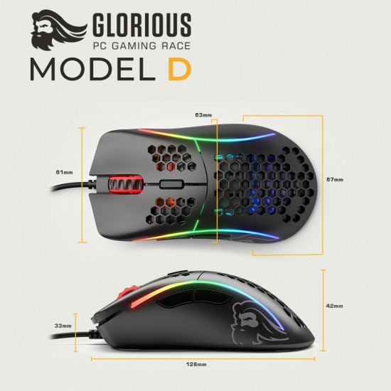 Glorious Model D 68 Grams (Matte Black) Glorious Model D 68 Grams (Matte Black)