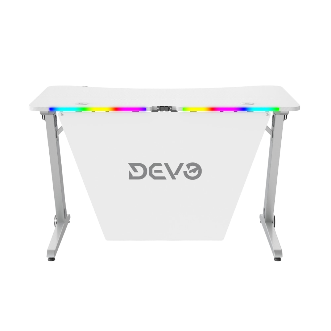 طاولة ألعاب RGB بيضاء من DEVO Axie