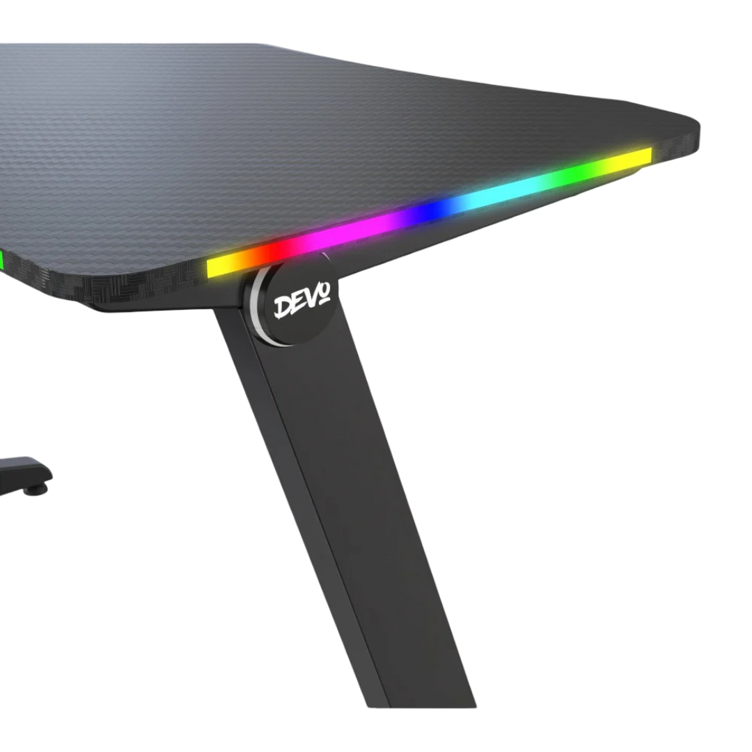 طاولة ألعاب RGB سوداء من DEVO Axie